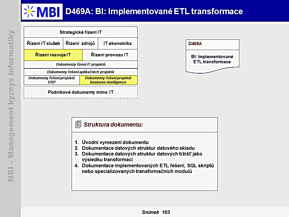 BI: Implementované ETL transformace