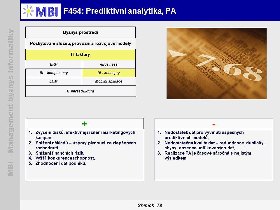 Prediktivní analytika, Predictive Analytics, PA