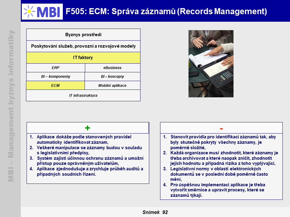 ECM: Správa záznamů (Records Management)