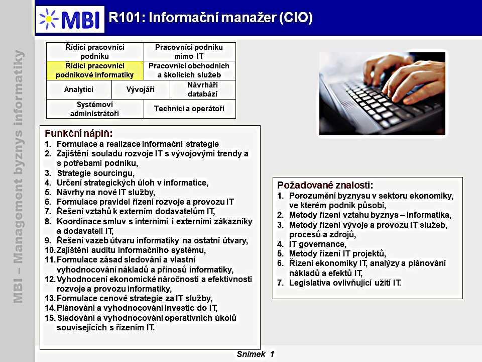 Informační manažer (CIO)