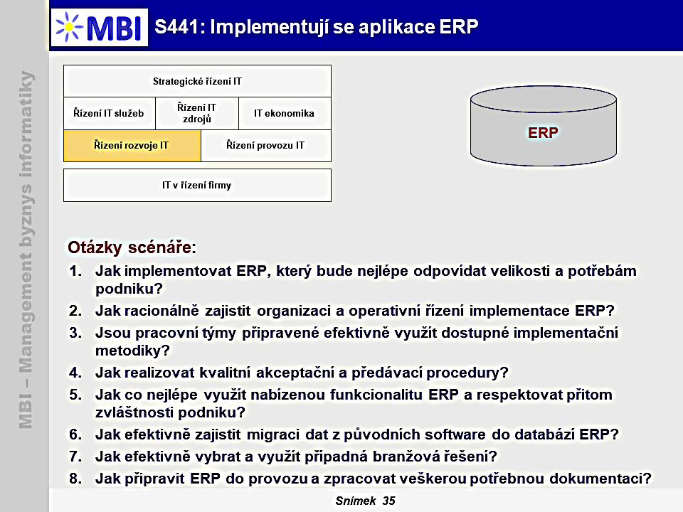 Implementují se aplikace ERP
